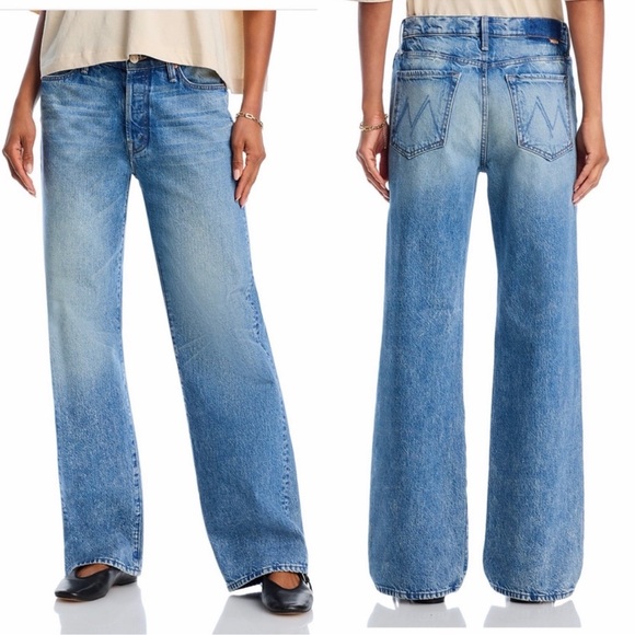 MOTHER Denim - Mother The Dodger High Rise Sneakers Jeans in Wash NWT